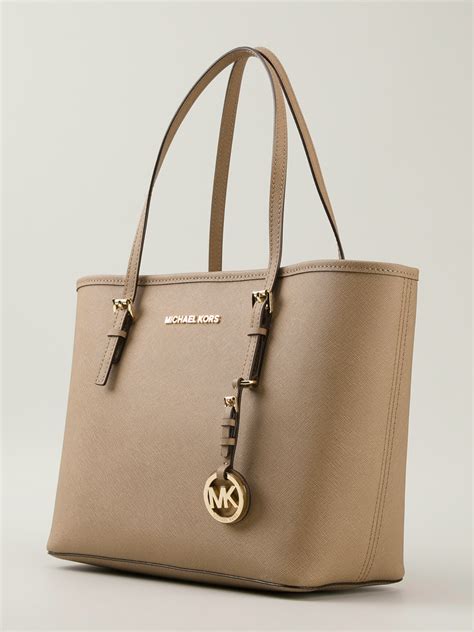 michael kors jet set tote small luggage|michael kors packable tote.